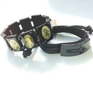 ✨BOGO FREE✨ 2 Religious bracelets Black unisex NWT